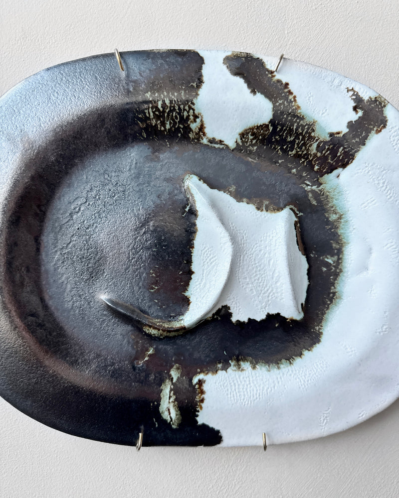 Stoneware plate wall art