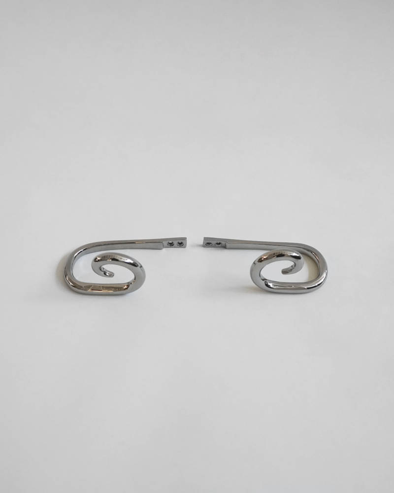 Sia Curtain Hook - Titanium - Set of two