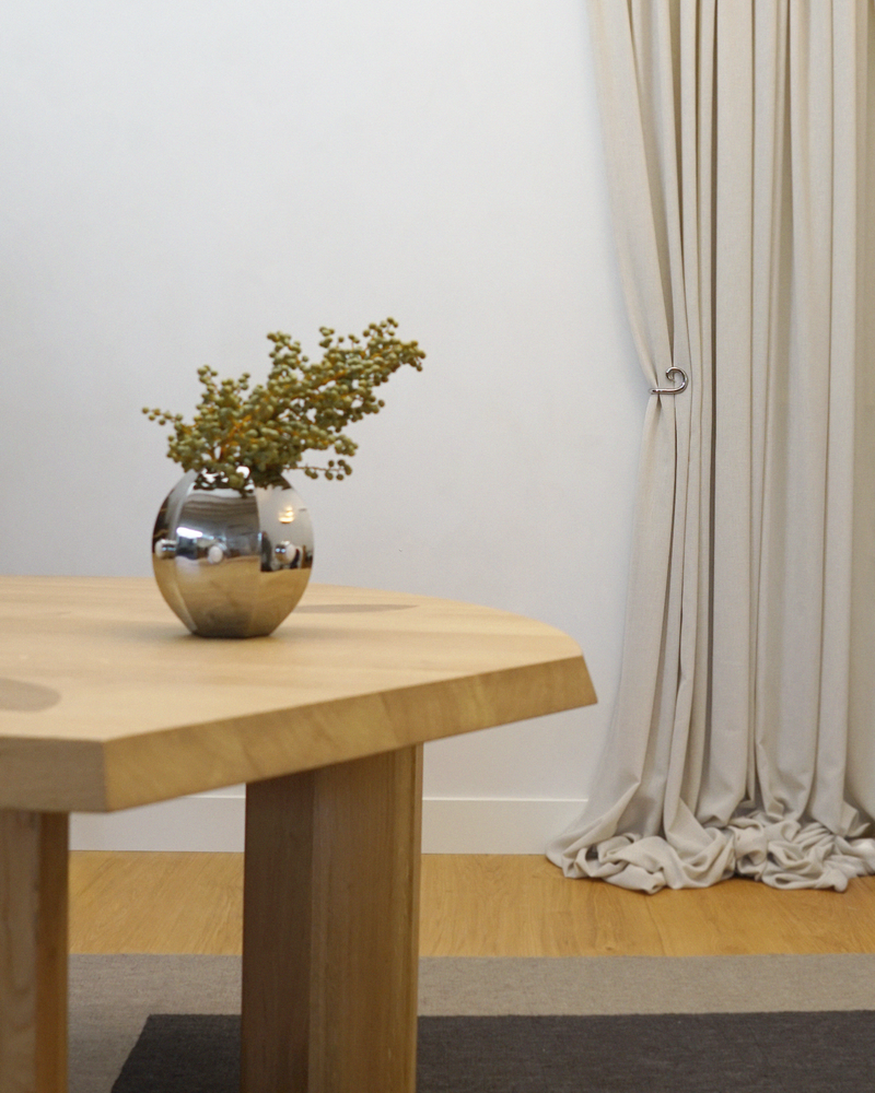 Sia Curtain Hook - Titanium - Set of two