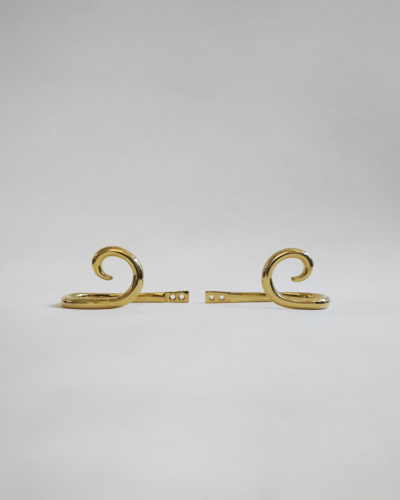 Sia Curtain Hook - Brass - Set of two