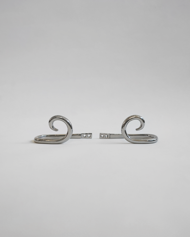 Sia Curtain Hook - Titanium - Set of two