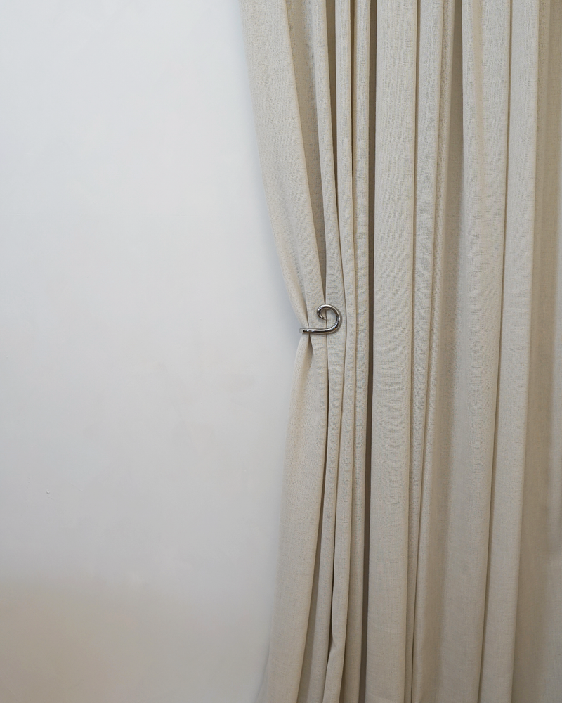 Sia Curtain Hook - Titanium - Set of two