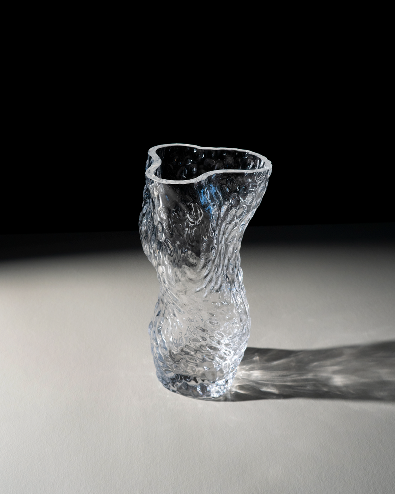 Ostrea Rock Glass Vase - Clear