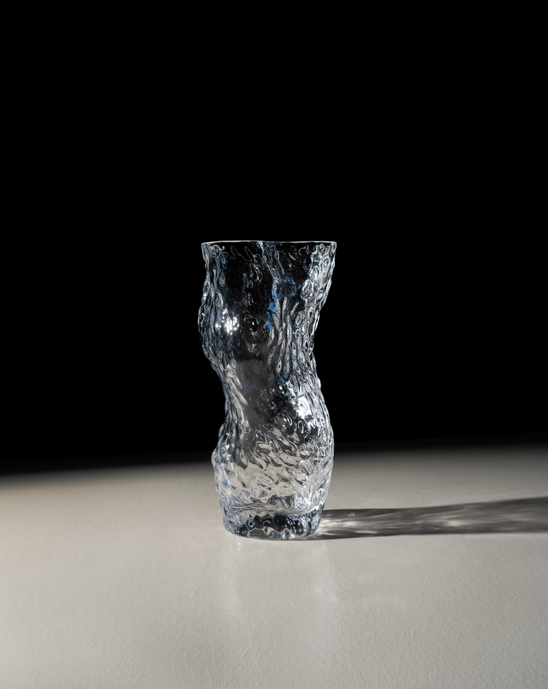 Ostrea Rock Glass Vase - Clear