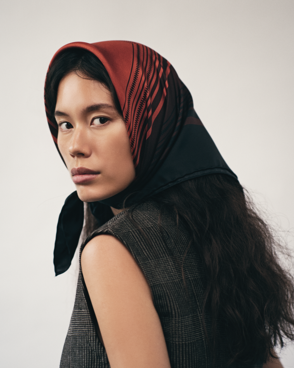 Awena no. 02 Scarf - Rust/Black / Discontinued Design – HEIN STUDIO